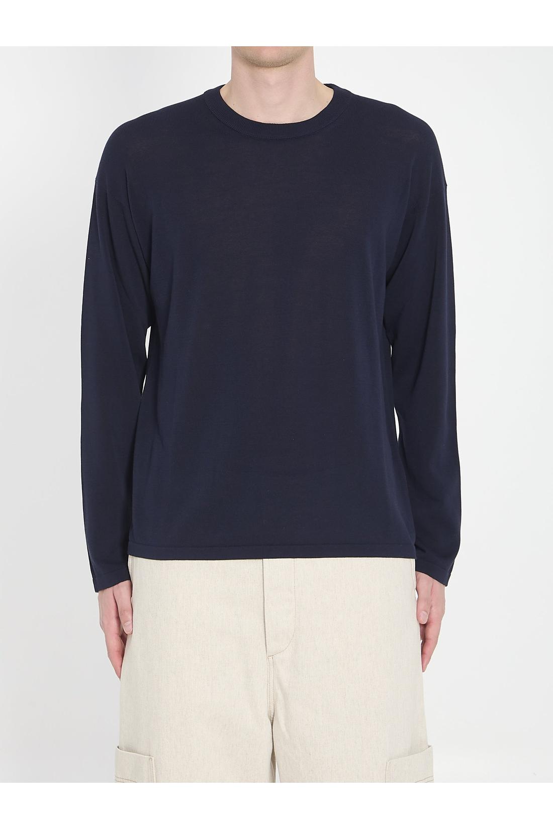 Crewneck sweater-Strick & Pullover-Roberto Collina-OUTLET-46-BLAU-ARCHIVIST-ARCHIVE-SALE
