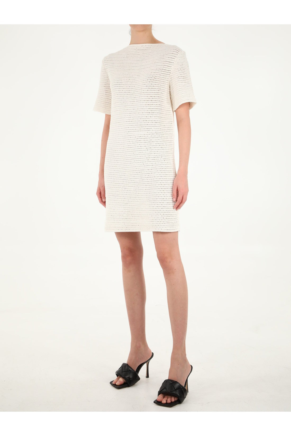 BOTTEGA VENETA-OUTLET-SALE-Crochet white dress-ARCHIVIST