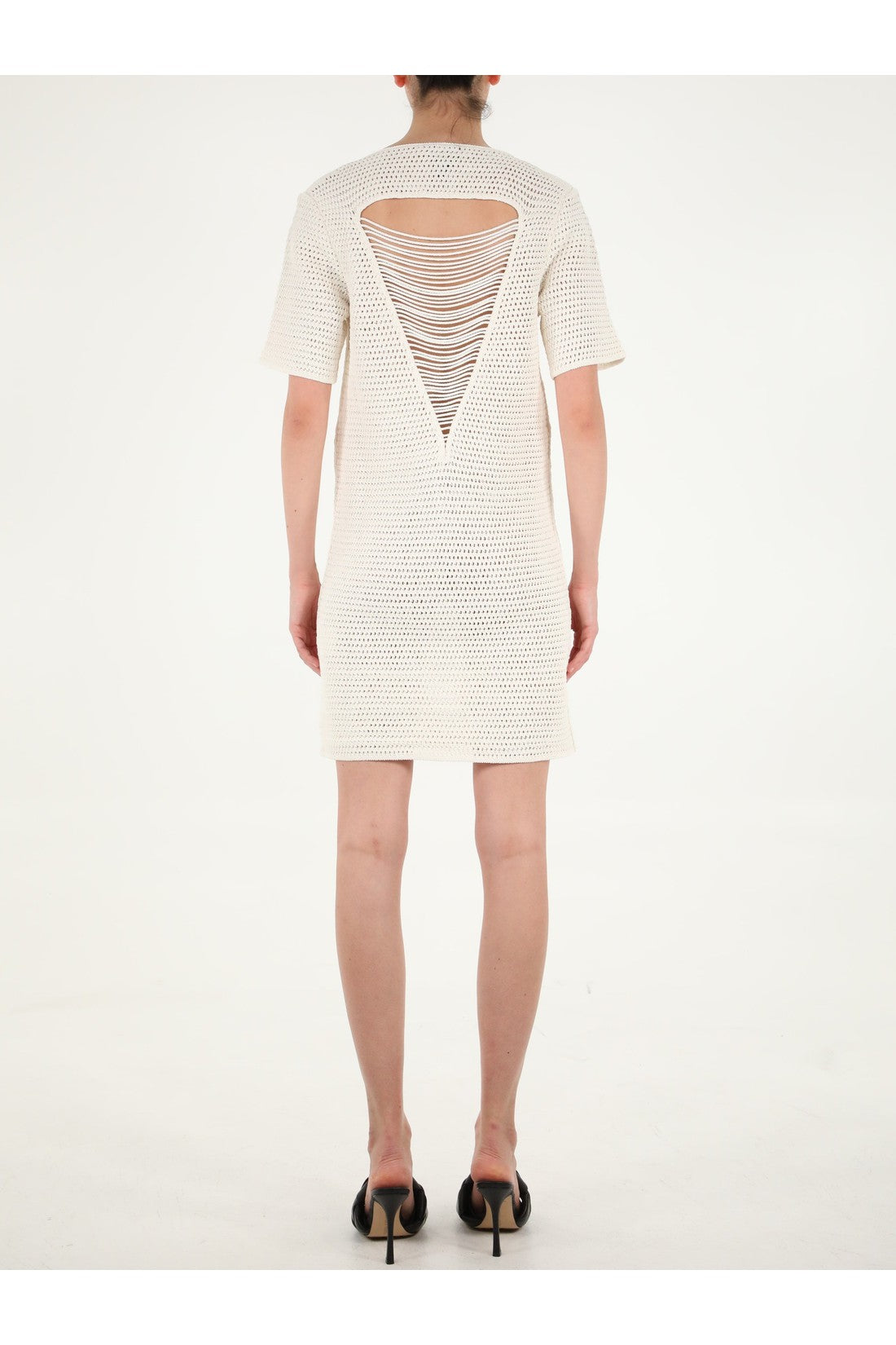 BOTTEGA VENETA-OUTLET-SALE-Crochet white dress-ARCHIVIST