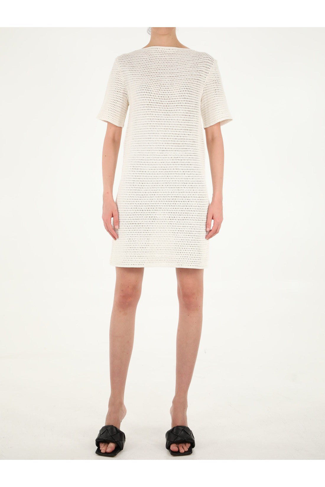 BOTTEGA VENETA-OUTLET-SALE-Crochet white dress-ARCHIVIST