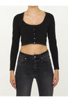 Alexander Wang-OUTLET-SALE-Crop cardigan with crystals-ARCHIVIST