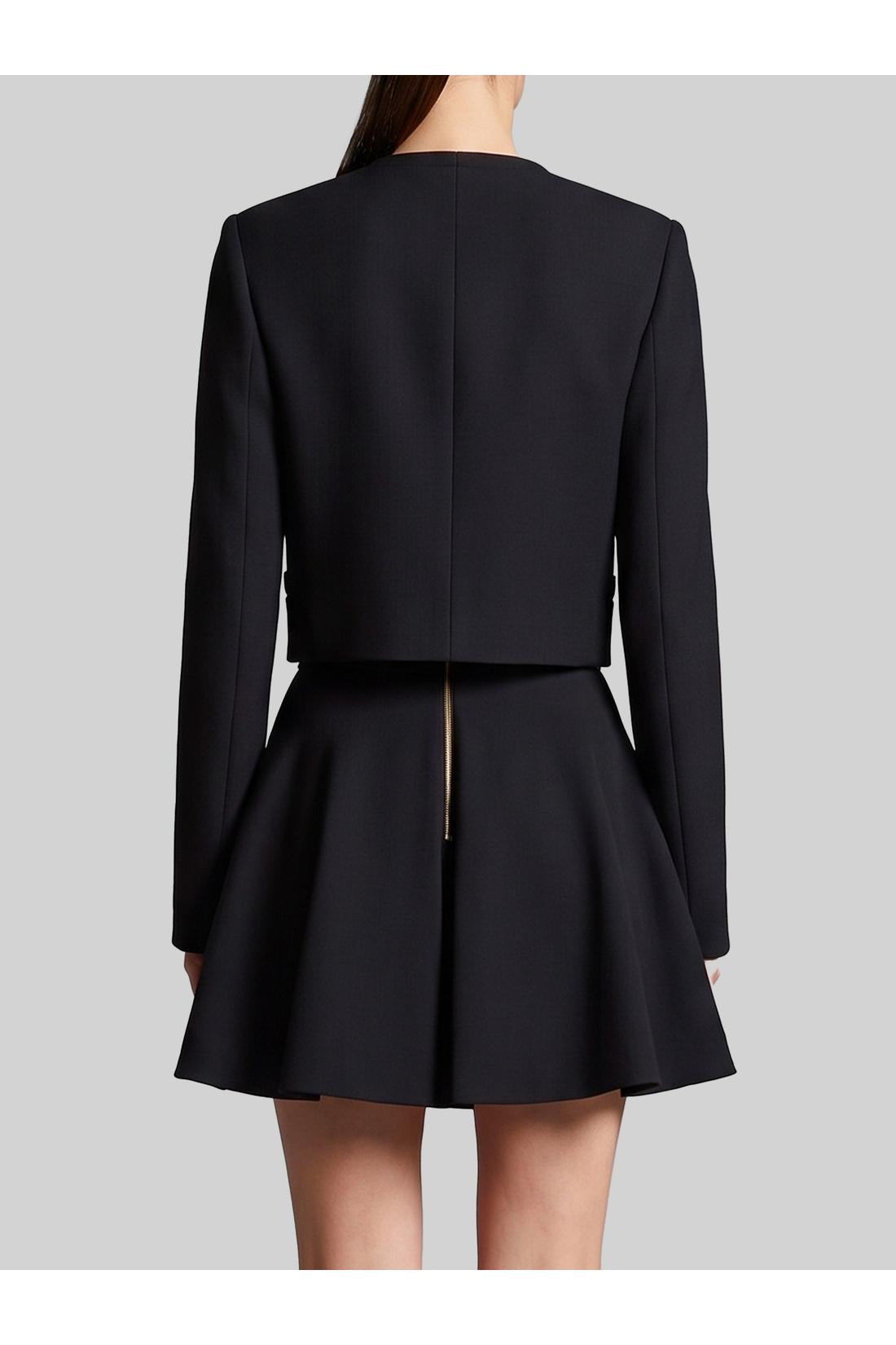Versace-OUTLET-SALE-Crop natté wool jacket-ARCHIVIST