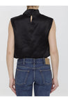 SAINT LAURENT-OUTLET-SALE-Crop top in satin-ARCHIVIST