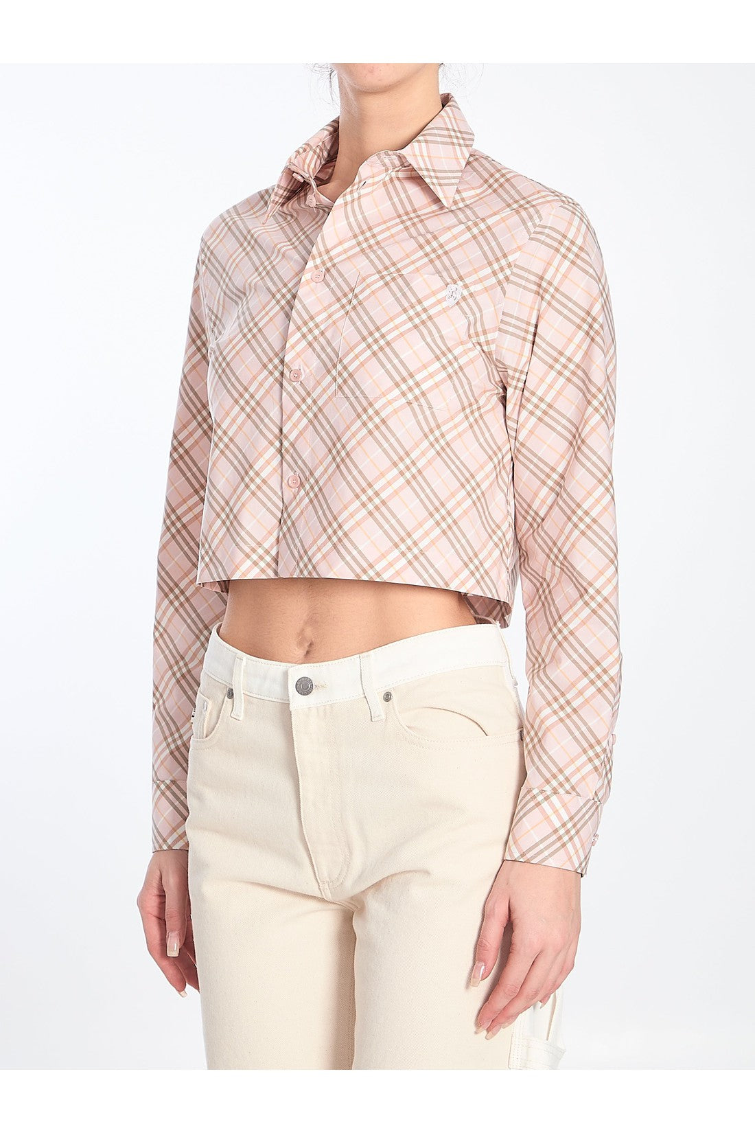 Burberry-OUTLET-SALE-Cropped Check shirt-ARCHIVIST