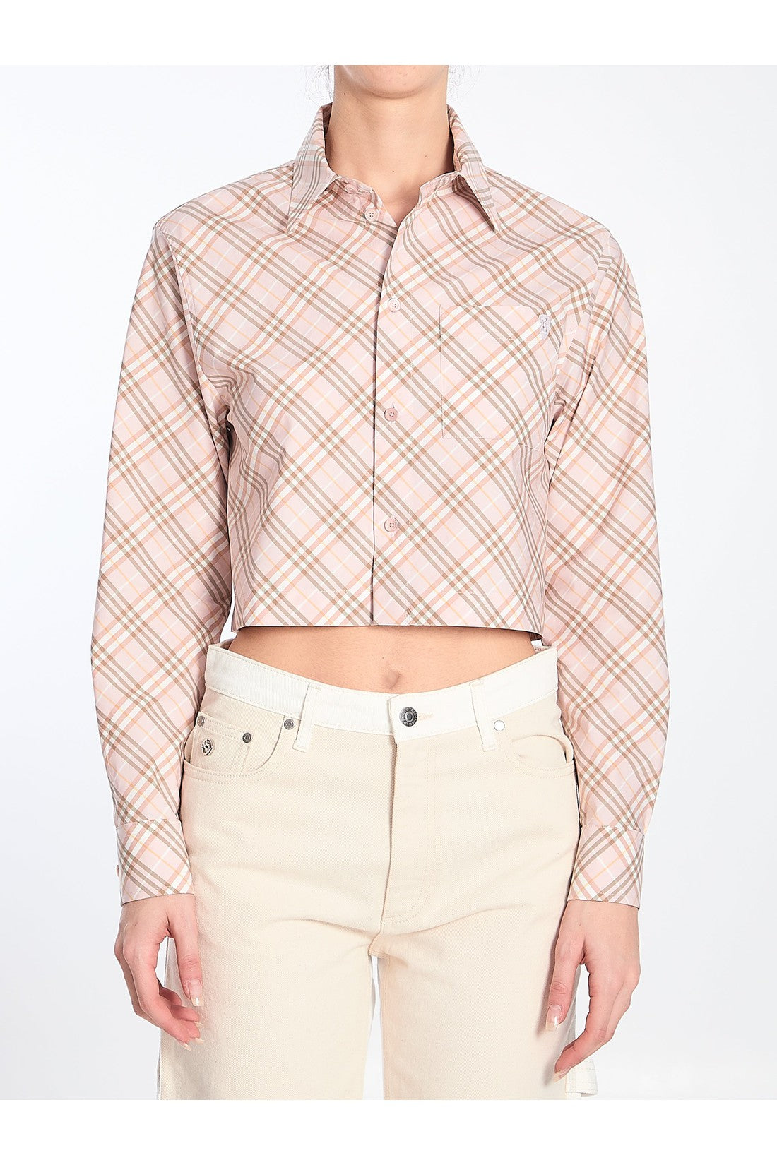 Burberry-OUTLET-SALE-Cropped Check shirt-ARCHIVIST