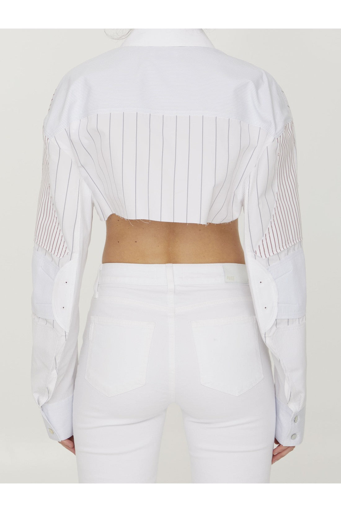 OFF WHITE-OUTLET-SALE-Cropped Motorcycle shirt-ARCHIVIST