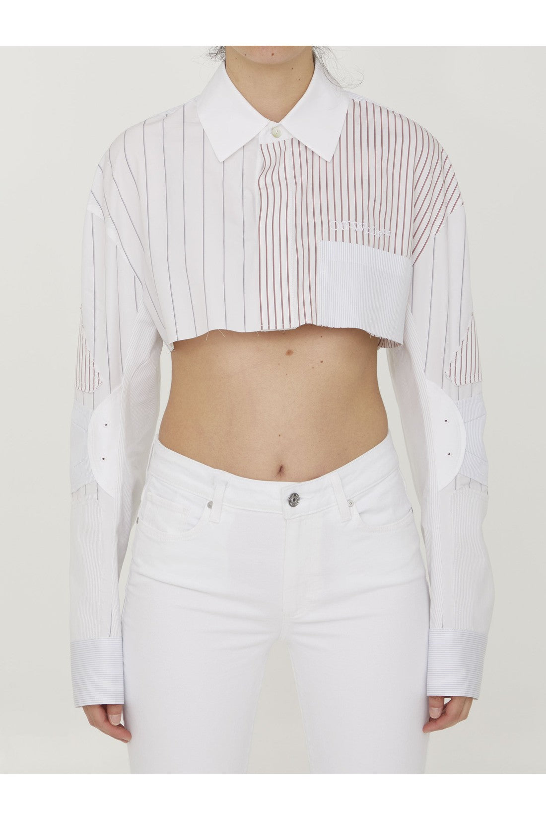 OFF WHITE-OUTLET-SALE-Cropped Motorcycle shirt-ARCHIVIST