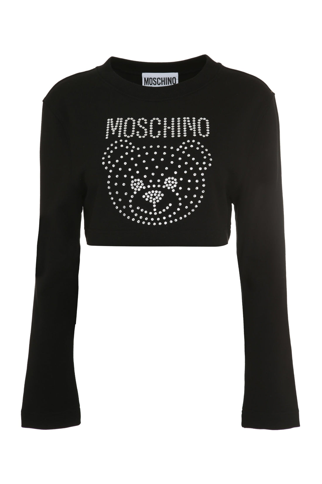 Moschino-OUTLET-SALE-Cropped cotton sweatshirt-ARCHIVIST