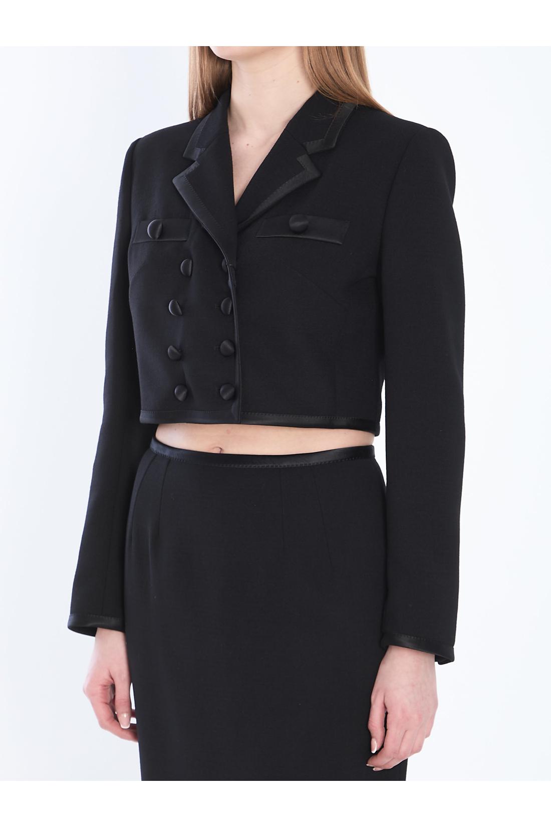 Dolce & Gabbana-OUTLET-SALE-Cropped double-breasted jacket-ARCHIVIST