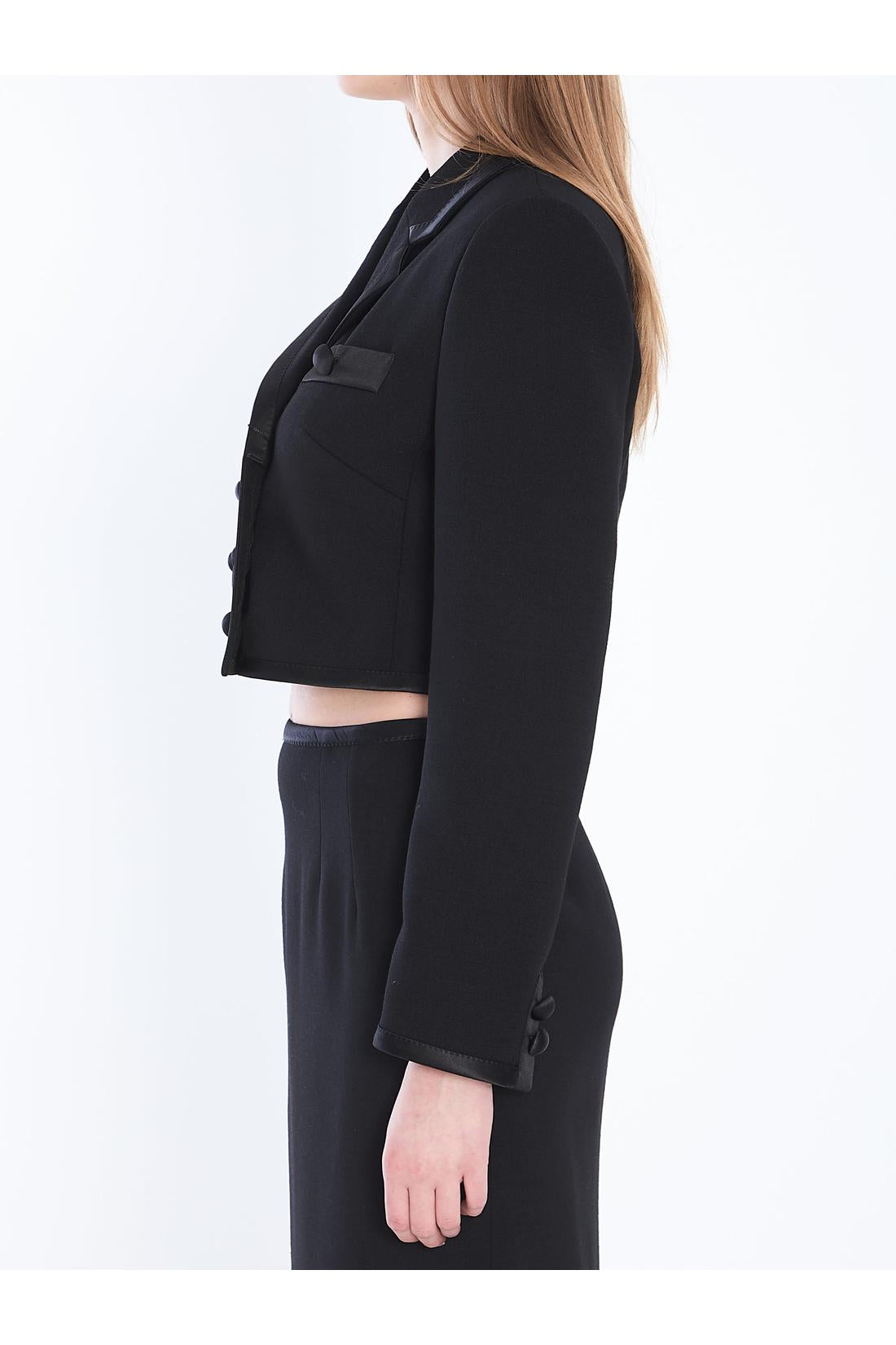 Dolce & Gabbana-OUTLET-SALE-Cropped double-breasted jacket-ARCHIVIST