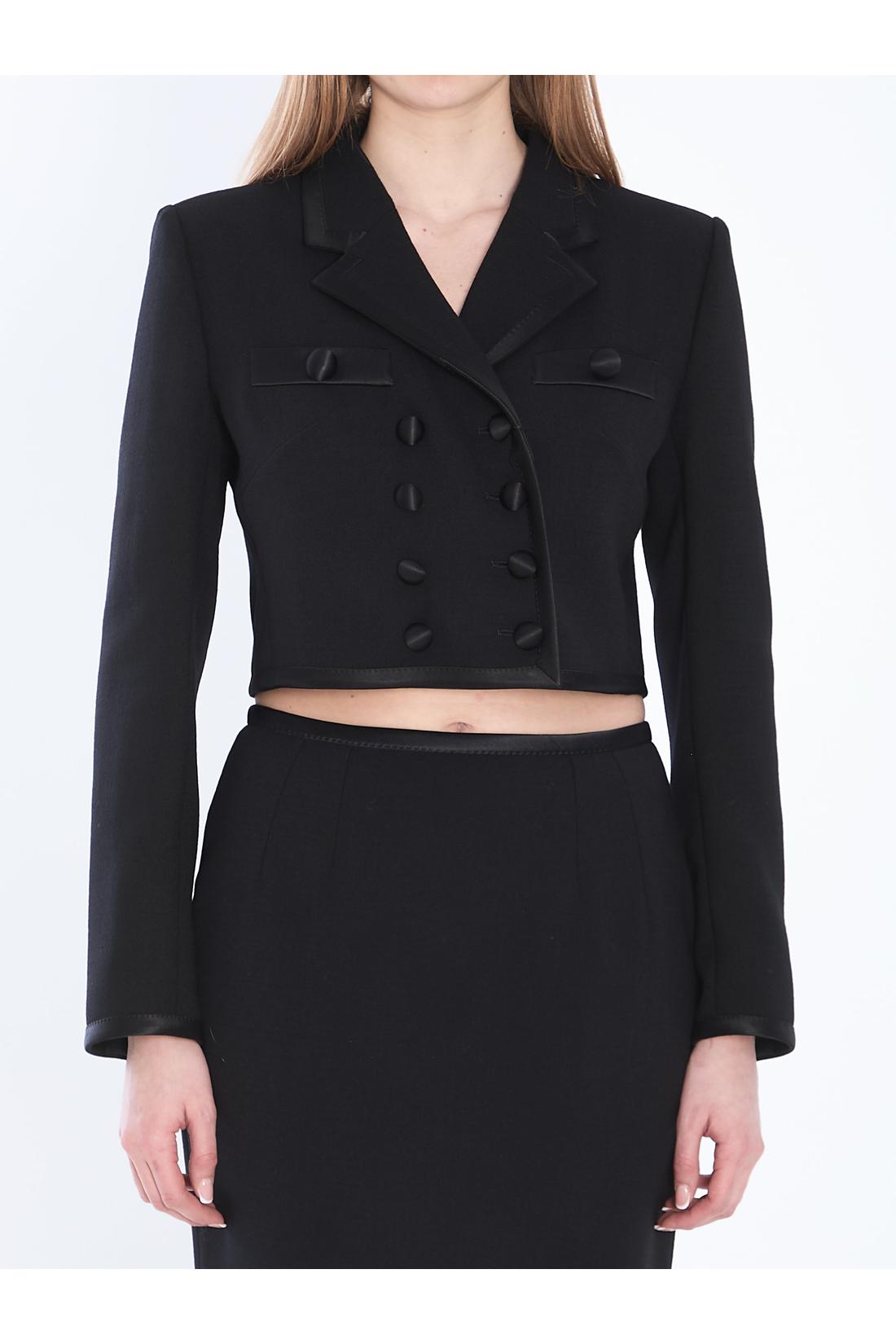 Dolce & Gabbana-OUTLET-SALE-Cropped double-breasted jacket-ARCHIVIST
