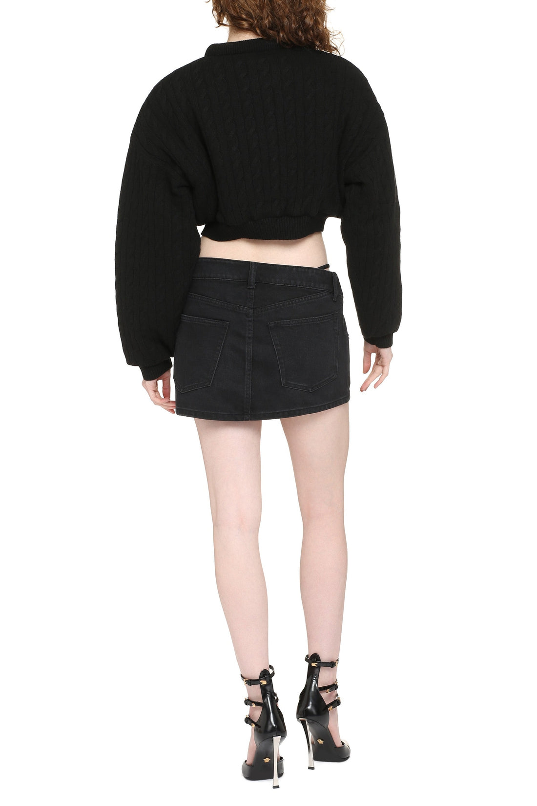 Alexander Wang-OUTLET-SALE-Cropped-length knitted cardigan-ARCHIVIST