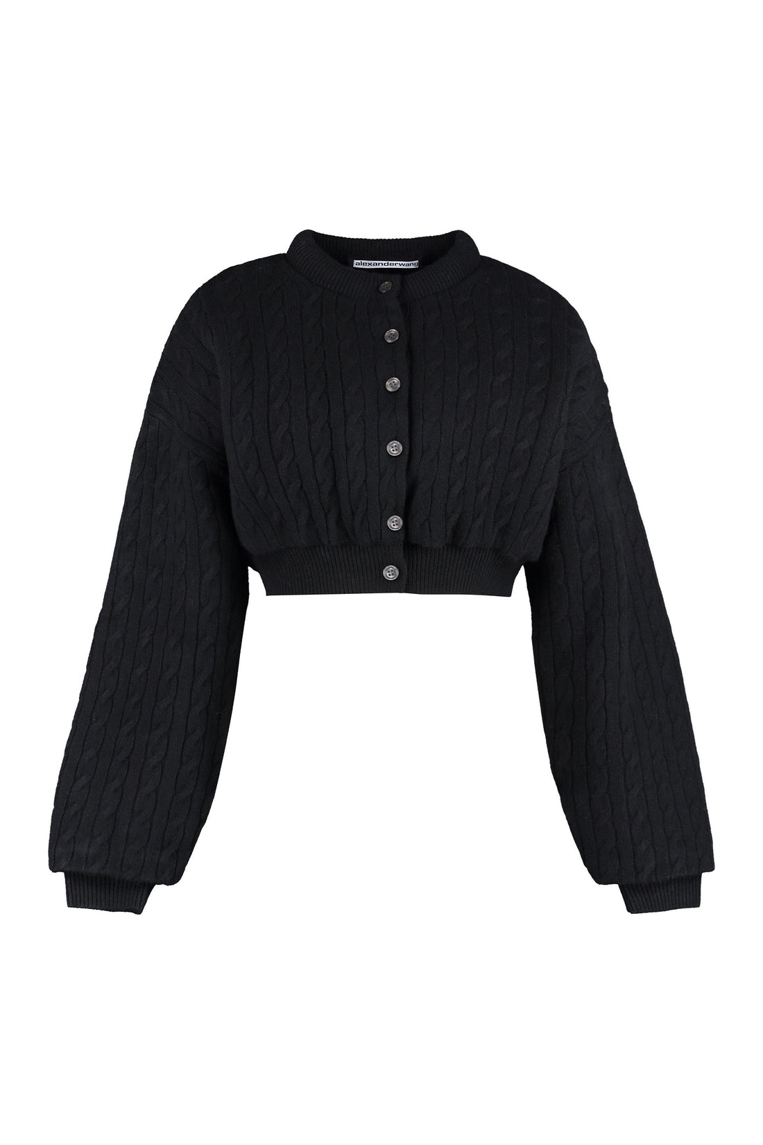 Alexander Wang-OUTLET-SALE-Cropped-length knitted cardigan-ARCHIVIST