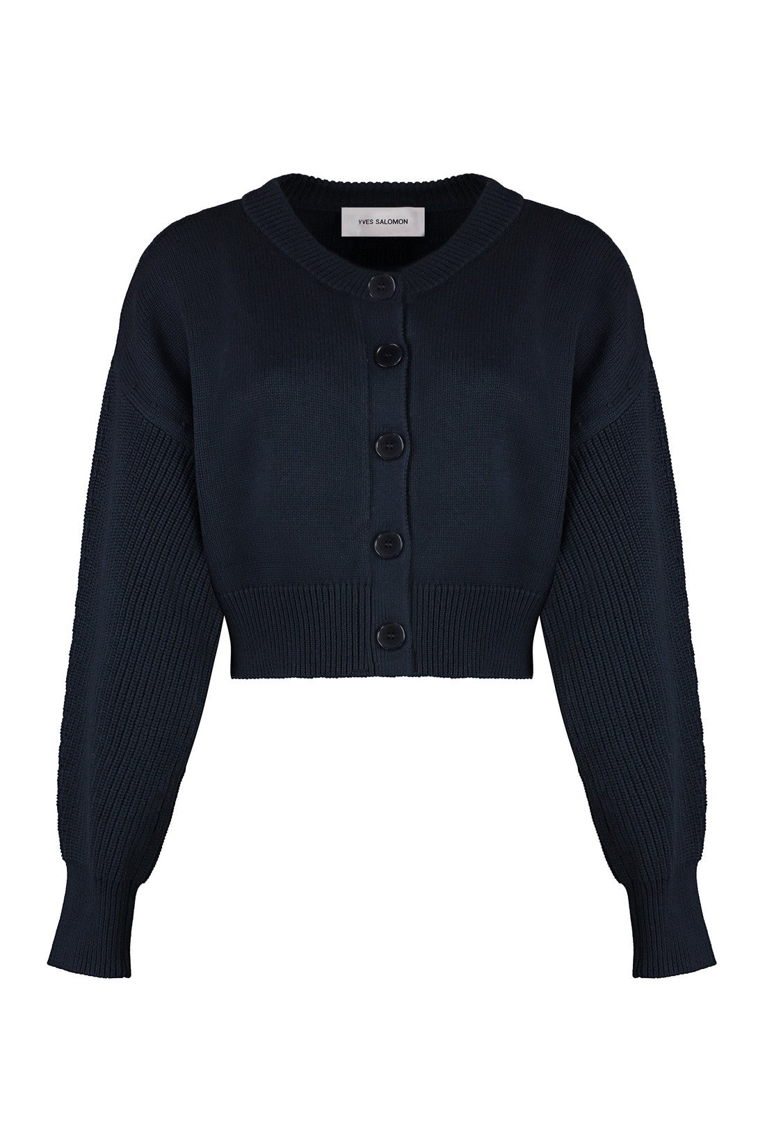 Yves Salomon-OUTLET-SALE-Cropped-length knitted cardigan-ARCHIVIST