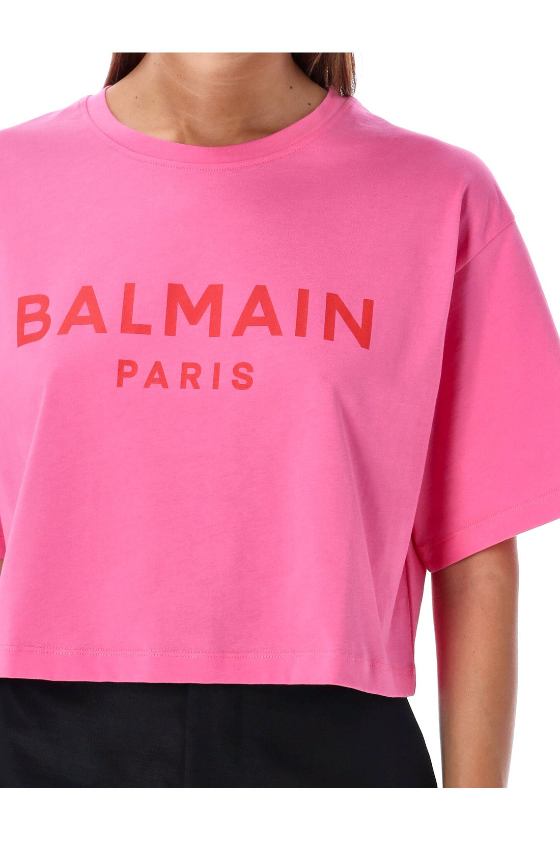 BALMAIN-OUTLET-SALE-Cropped logo t-shirt-ARCHIVIST