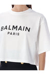 BALMAIN-OUTLET-SALE-Cropped logo t-shirt-ARCHIVIST