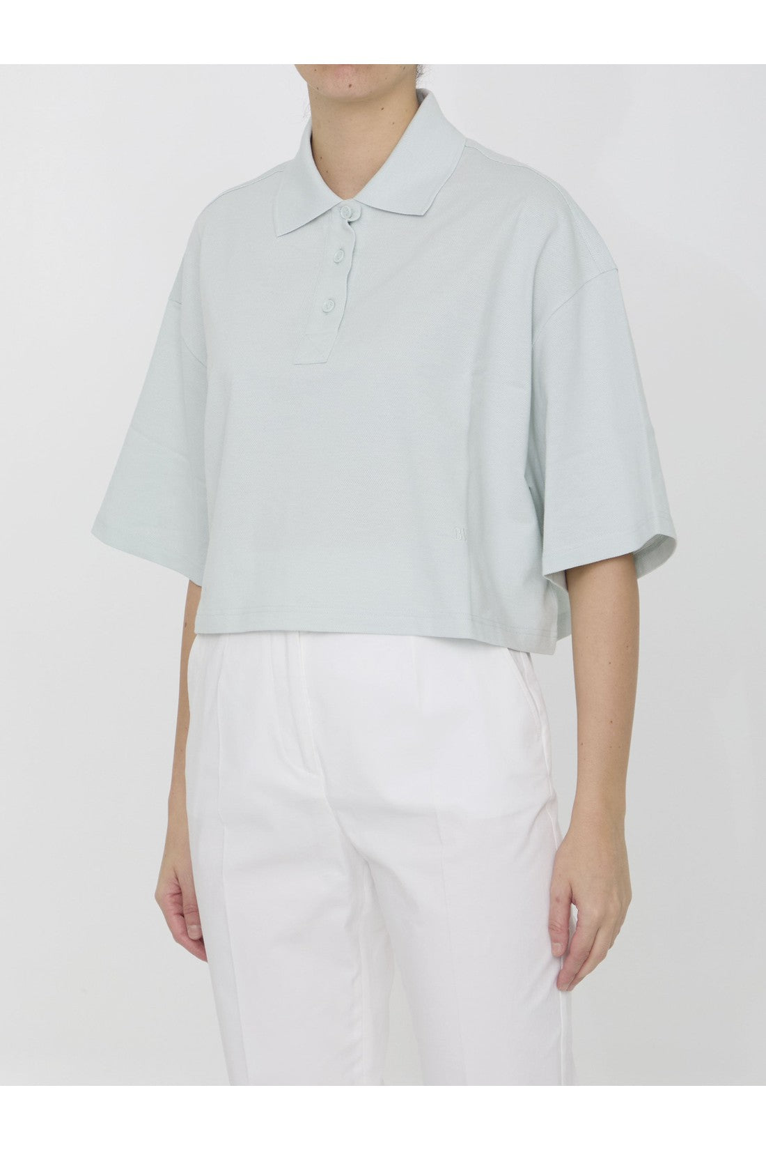 BOTTEGA VENETA-OUTLET-SALE-Cropped polo shirt-ARCHIVIST