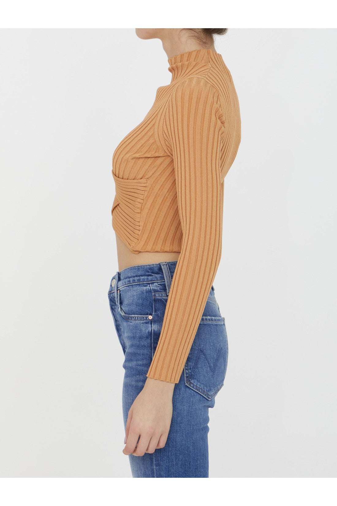 STELLA MCCARTNEY-OUTLET-SALE-Cropped ribbed jumper-ARCHIVIST