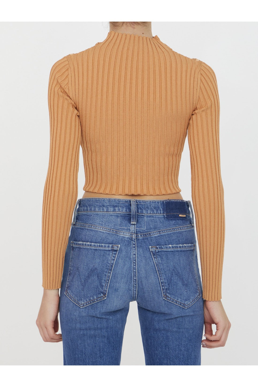 STELLA MCCARTNEY-OUTLET-SALE-Cropped ribbed jumper-ARCHIVIST