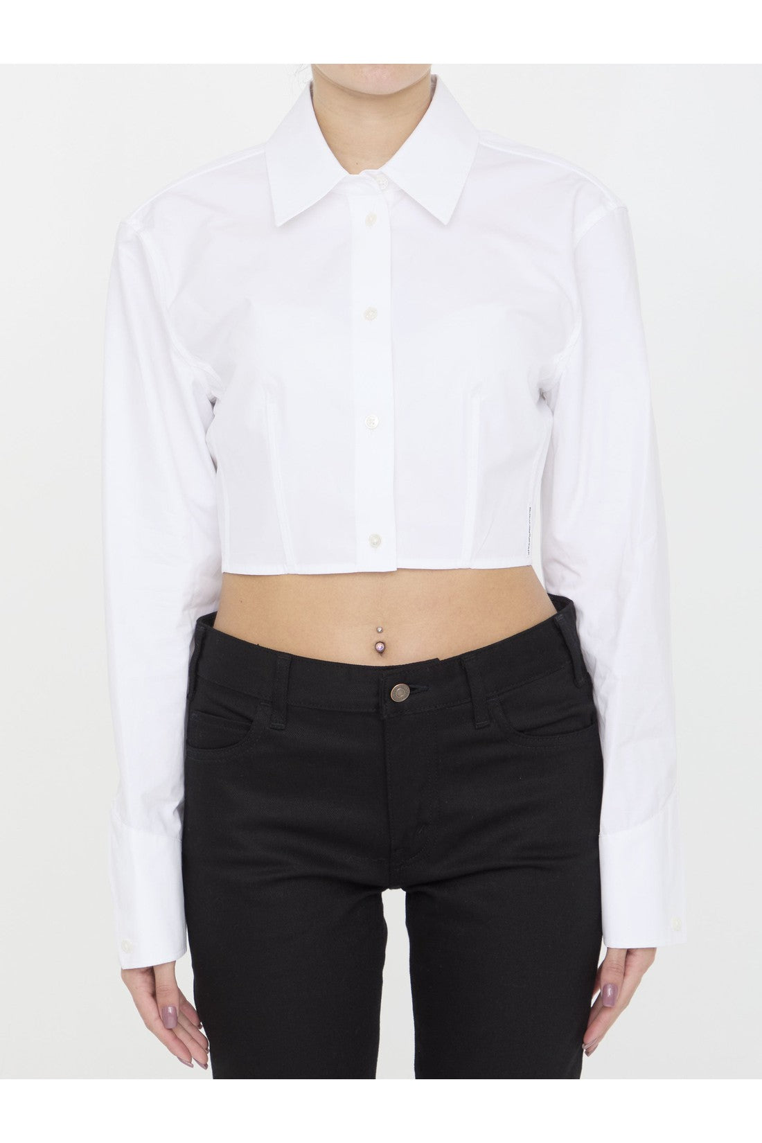 ALEXANDER WANG-OUTLET-SALE-Cropped structured shirt-ARCHIVIST