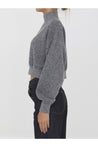 Alexander Wang-OUTLET-SALE-Cropped sweater with embossed logo-ARCHIVIST