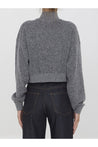 Alexander Wang-OUTLET-SALE-Cropped sweater with embossed logo-ARCHIVIST