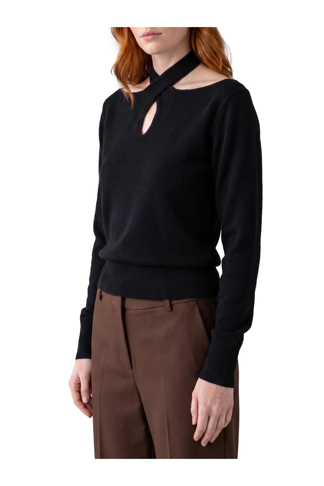 Federica Tosi-OUTLET-SALE-Cross-neck top-ARCHIVIST