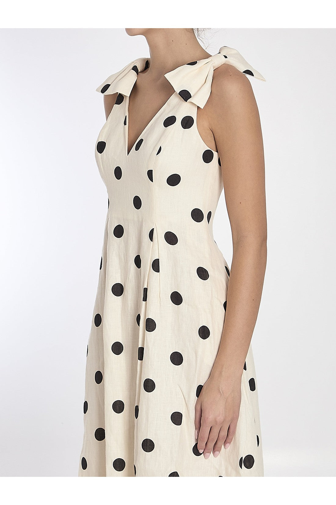 ZIMMERMANN-OUTLET-SALE-Crush V Neck midi dress-ARCHIVIST