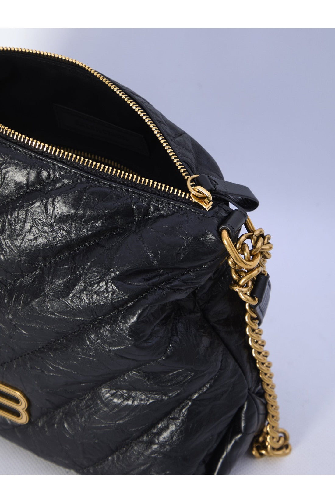 BALENCIAGA-OUTLET-SALE-Crush Zipped Hobo Bag-ARCHIVIST