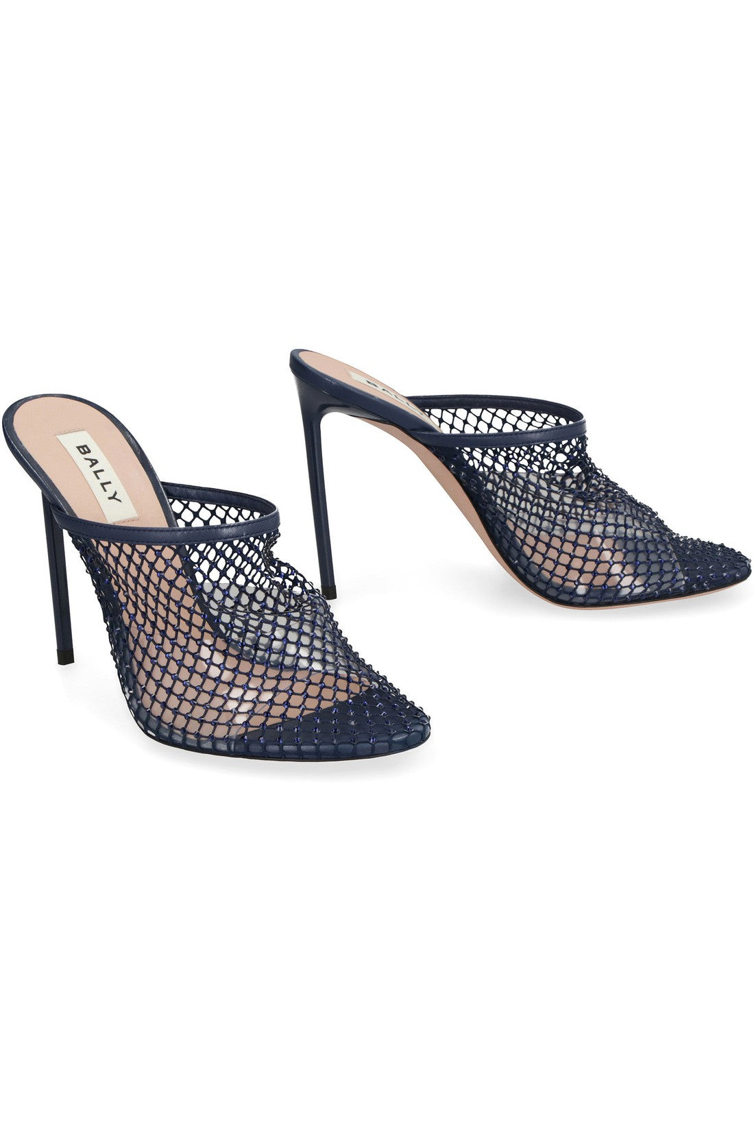 Bally-OUTLET-SALE-Crystal Fishnet leather mules-ARCHIVIST