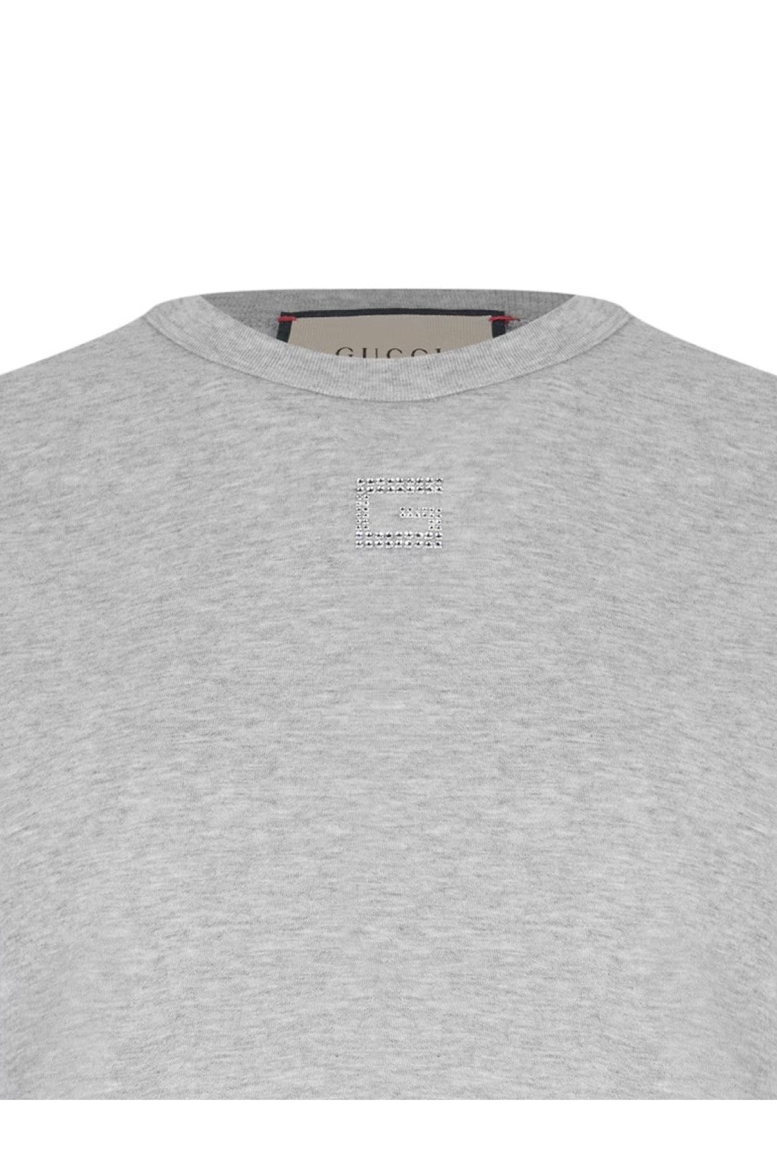 Gucci-OUTLET-SALE-Crystal G Logo Cropped T-Shirt-ARCHIVIST