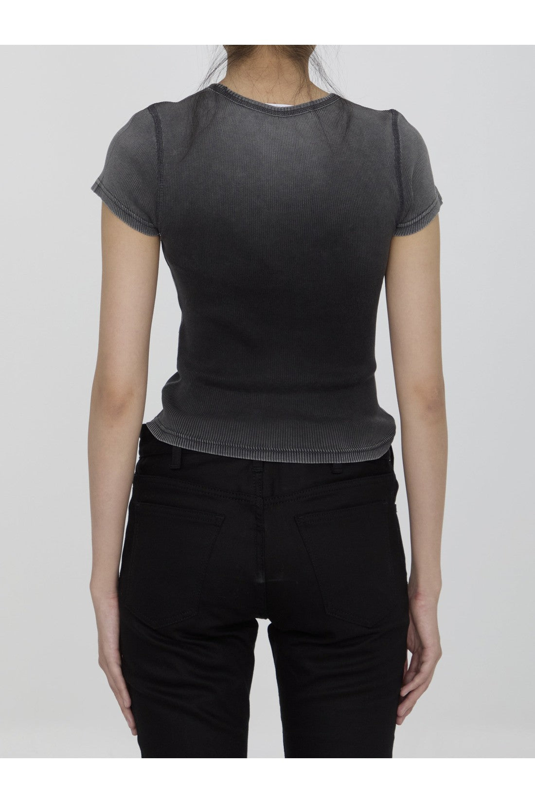 ALEXANDER WANG-OUTLET-SALE-Crystal hotfix tee in jersey-ARCHIVIST