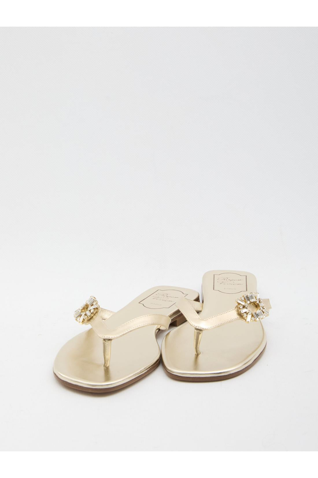 Roger Vivier-OUTLET-SALE-Crystal slider sandals-ARCHIVIST