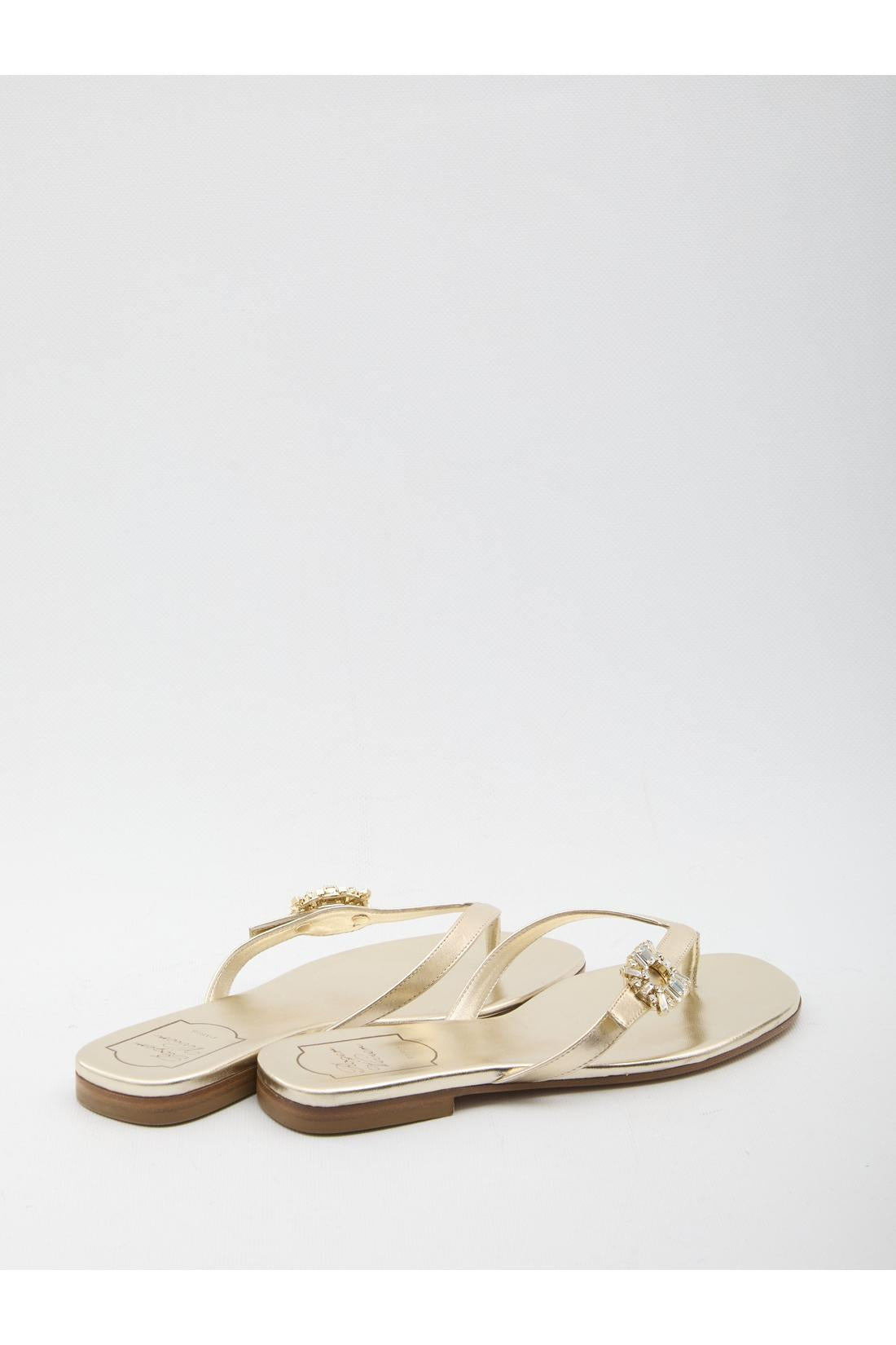Roger Vivier-OUTLET-SALE-Crystal slider sandals-ARCHIVIST