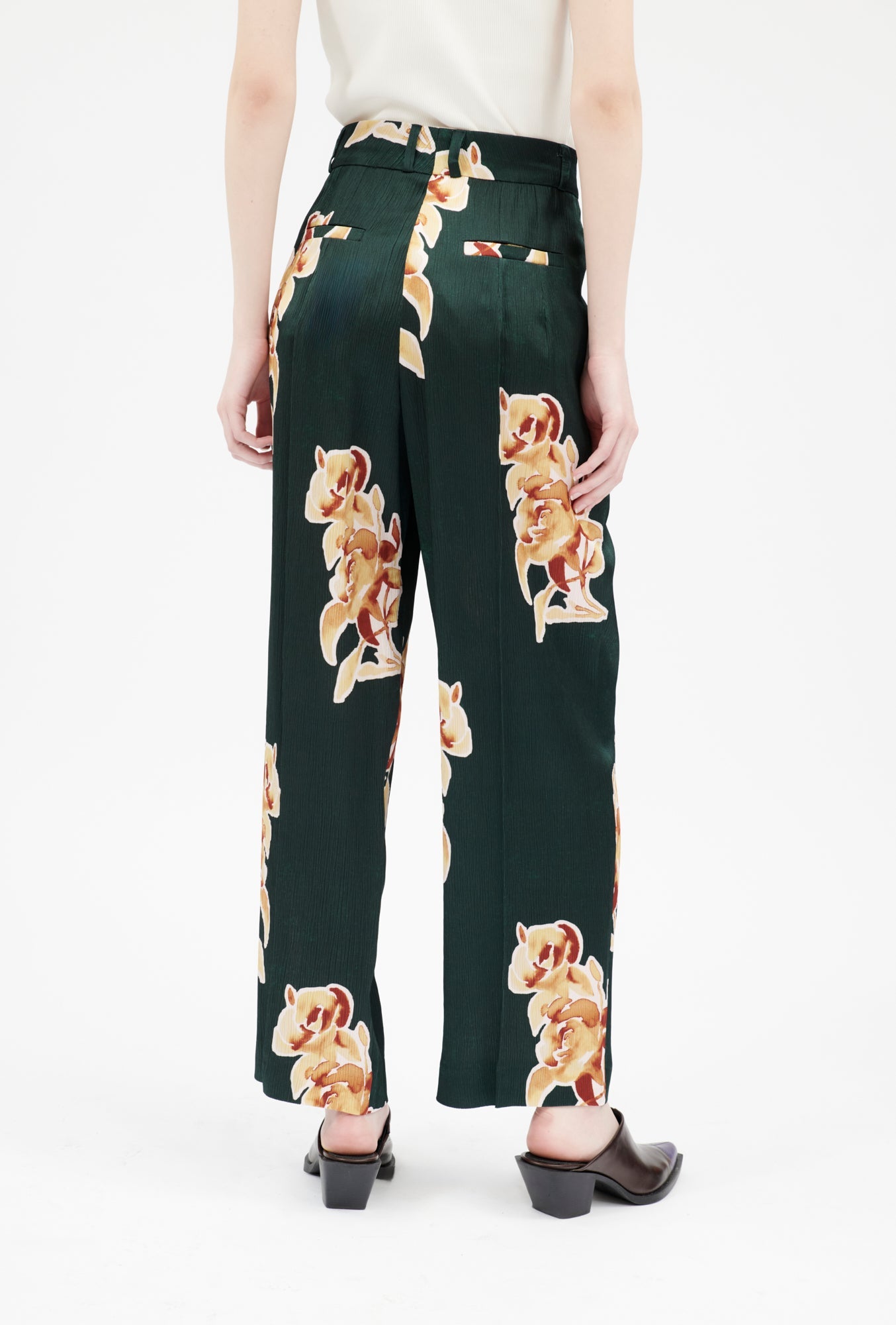 Odeeh-Cut Out Bouquets Hose, Night Forest-Hosen-Black-Deal-Outlet-by-ARCHIVIST