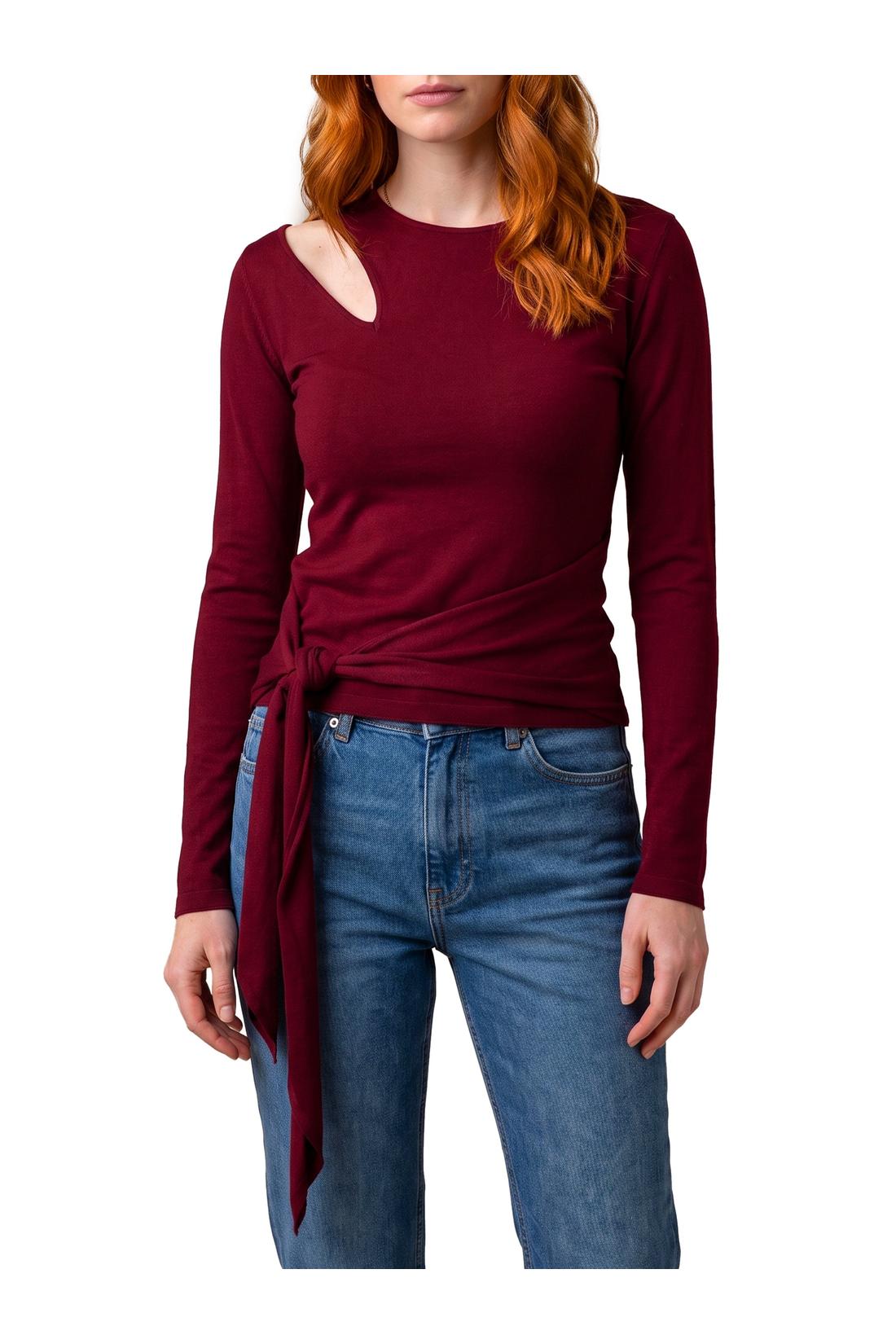Federica Tosi-OUTLET-SALE-Cut-off top with sash-ARCHIVIST
