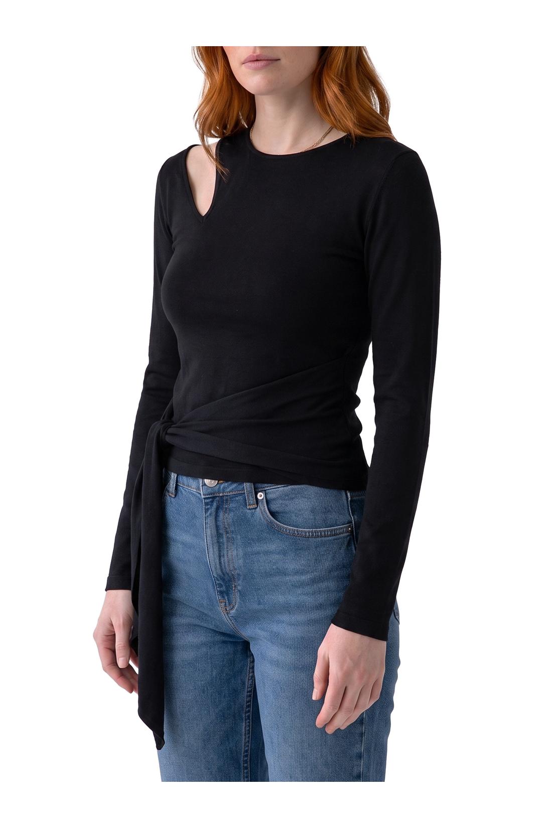 Federica Tosi-OUTLET-SALE-Cut-off top with sash-ARCHIVIST