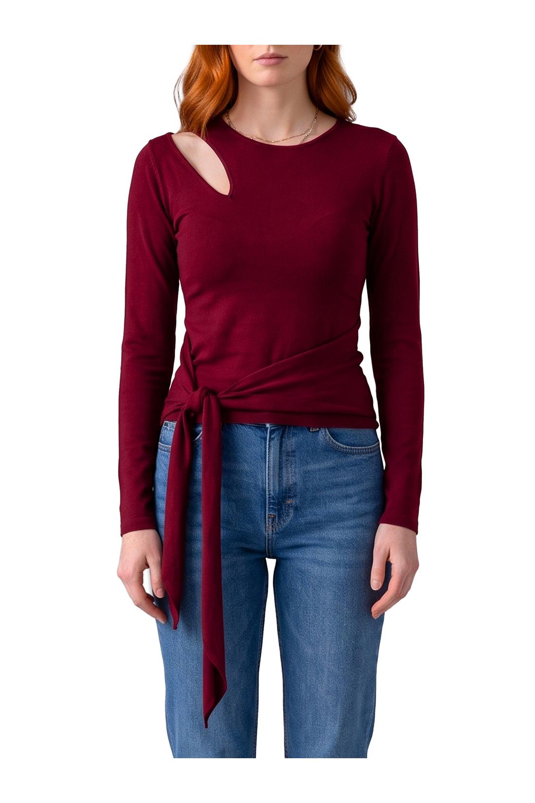 Federica Tosi-OUTLET-SALE-Cut-off top with sash-ARCHIVIST
