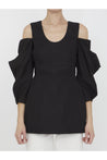 JIL SANDER-OUTLET-SALE-Cut-out cotton top-ARCHIVIST