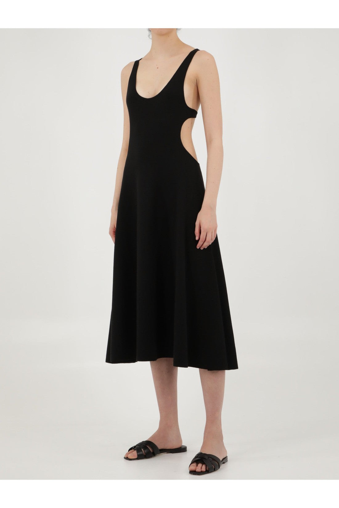 SAINT LAURENT-OUTLET-SALE-Cut-out wool dress-ARCHIVIST