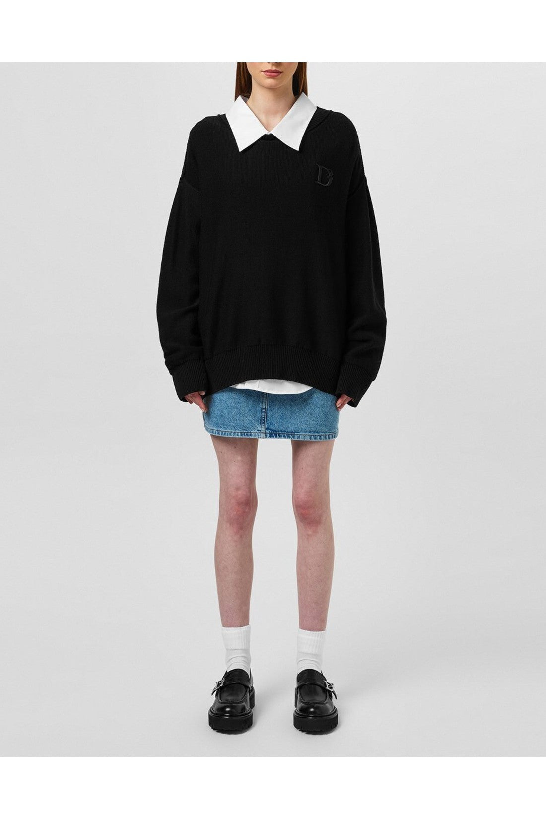 Dsquared2-OUTLET-SALE-D2 Statement Logo Knit Sweater-ARCHIVIST