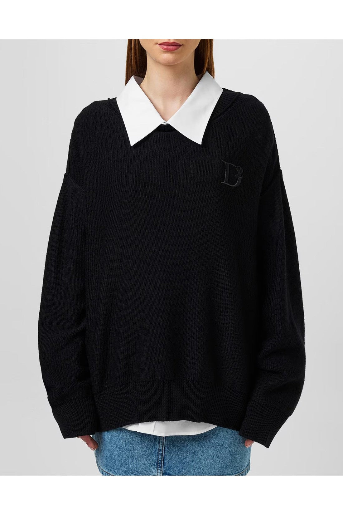 Dsquared2-OUTLET-SALE-D2 Statement Logo Knit Sweater-ARCHIVIST