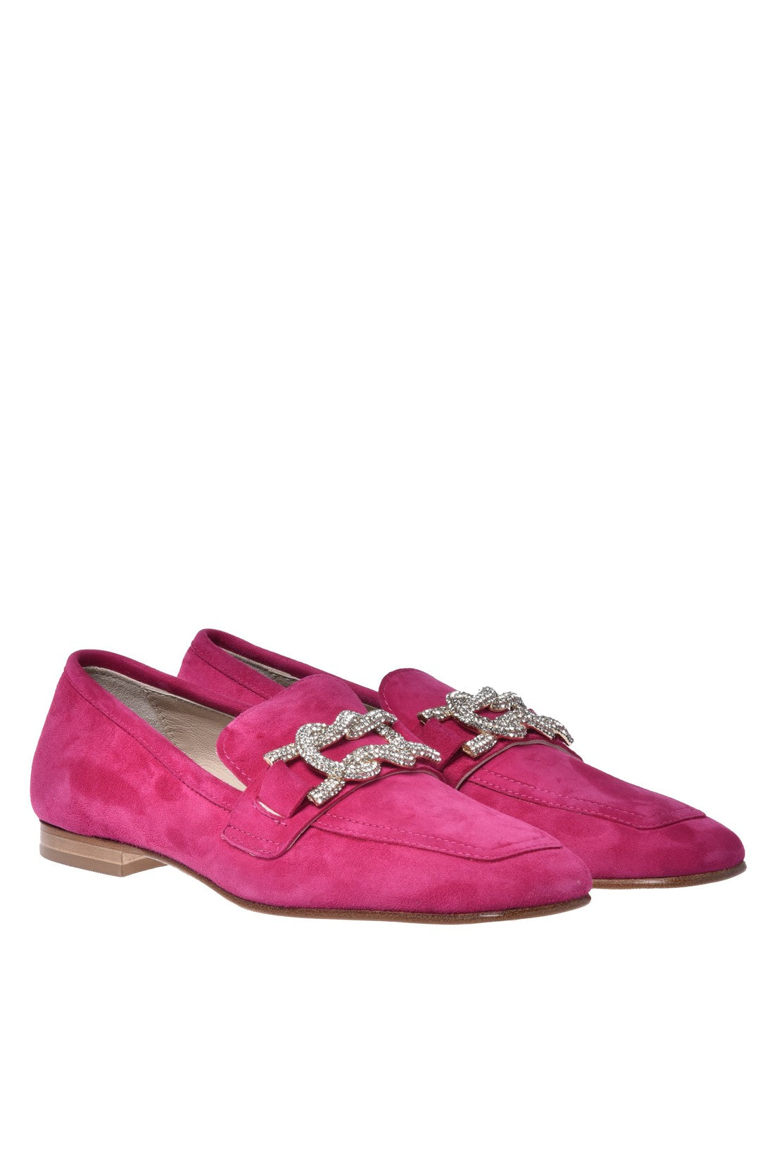 Loafer in fuchsia suede