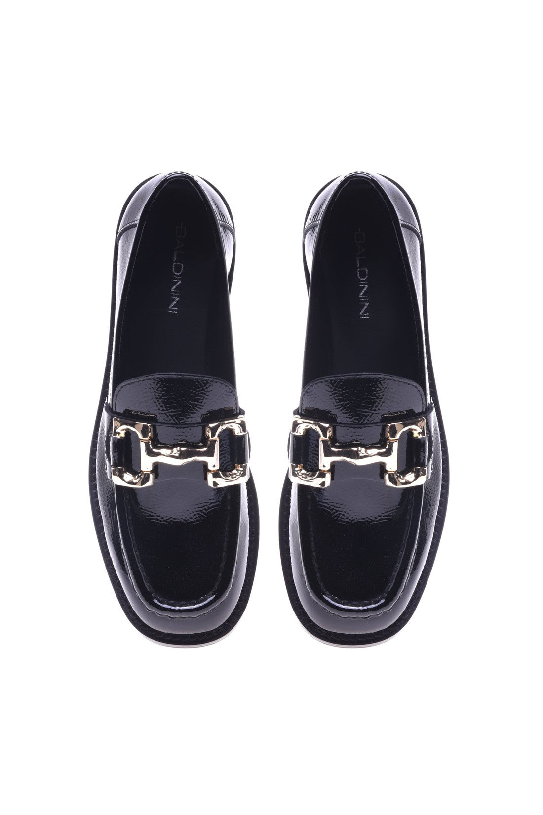 Loafers in black naplak leather