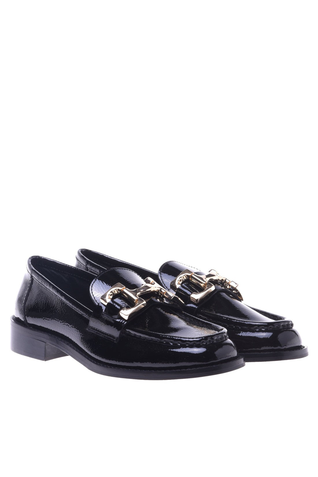 Loafers in black naplak leather