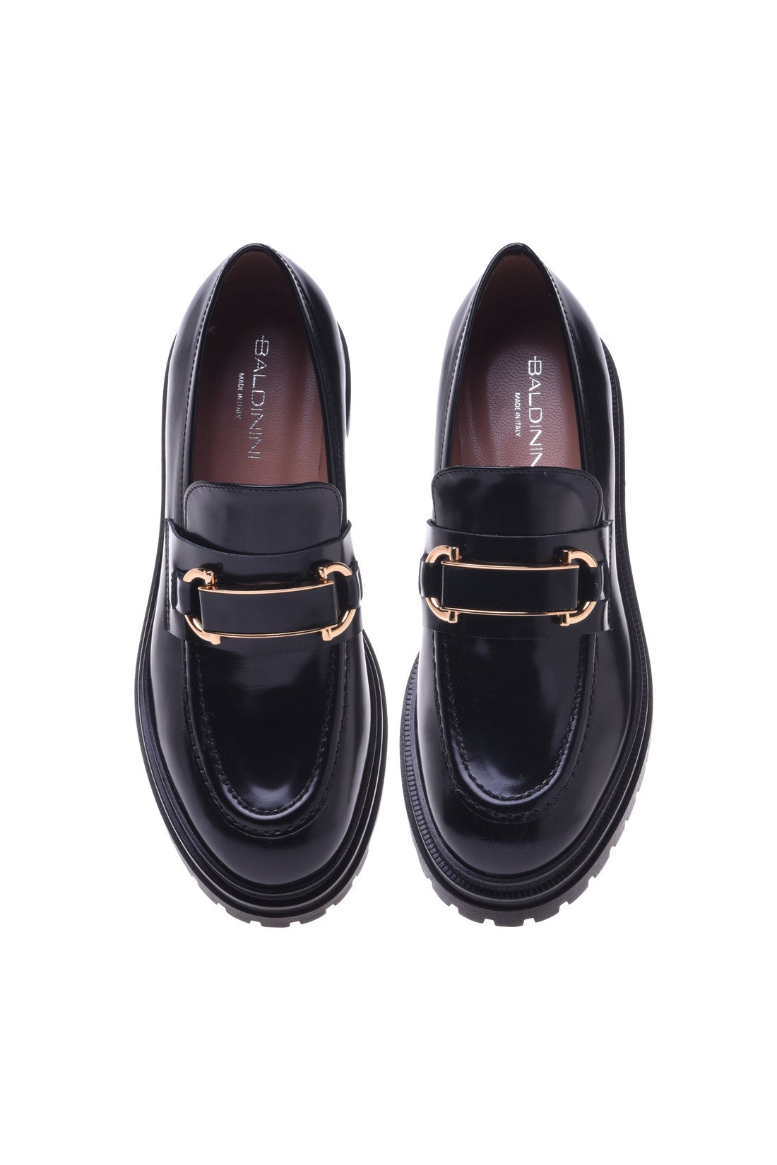 Loafer in black shiny calfskin