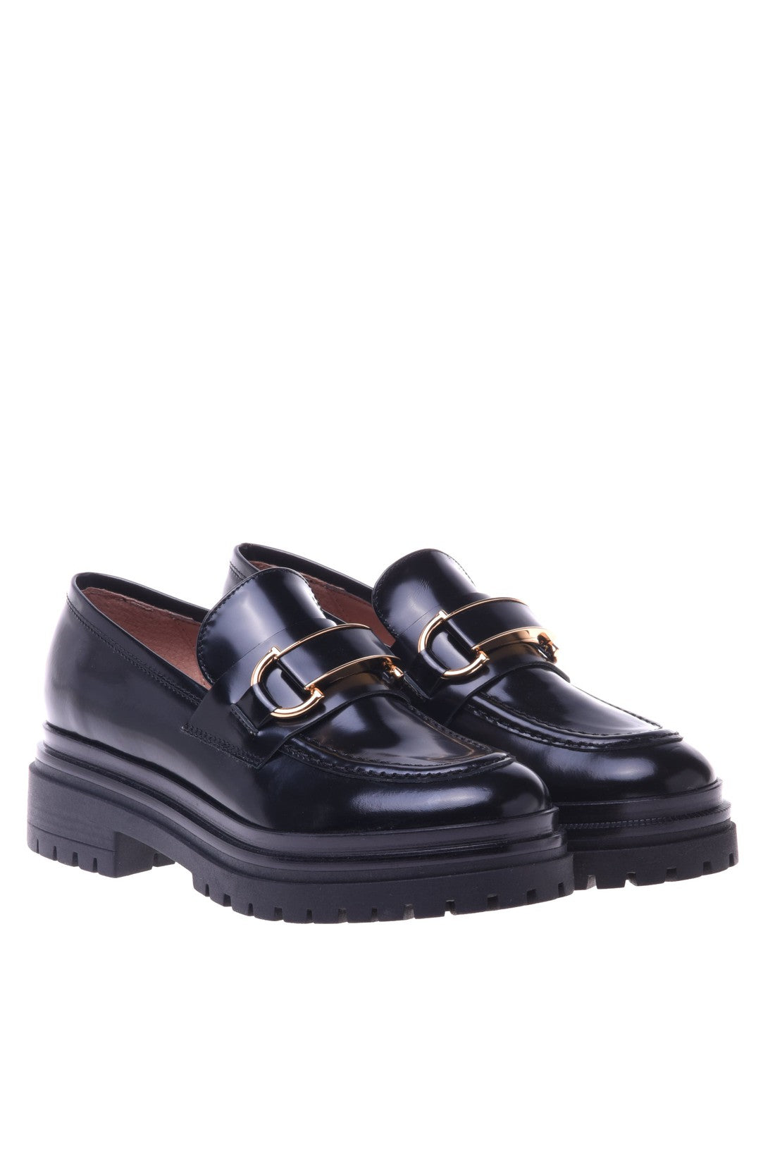 Loafer in black shiny calfskin