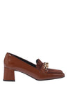 Baldinini-Brown Naplak leather and suede heeled loafers-Flache Schuhe-Black-Deal-Outlet-by-ARCHIVIST