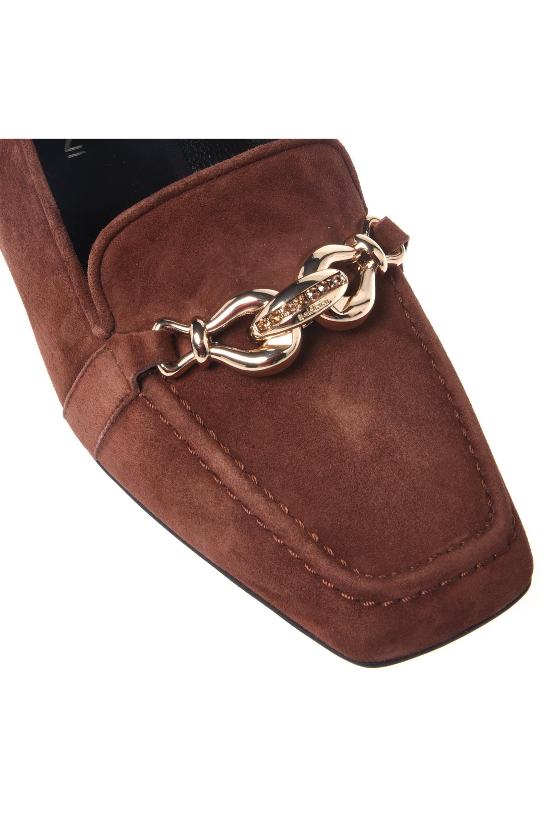 Baldinini-Brown suede loafers-Flache Schuhe-Black-Deal-Outlet-by-ARCHIVIST