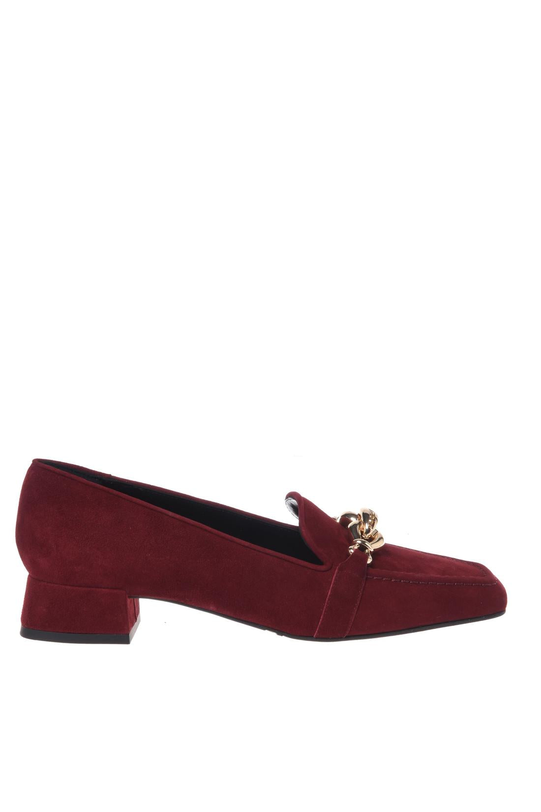 Baldinini-Burgundy suede loafers-Flache Schuhe-Black-Deal-Outlet-by-ARCHIVIST